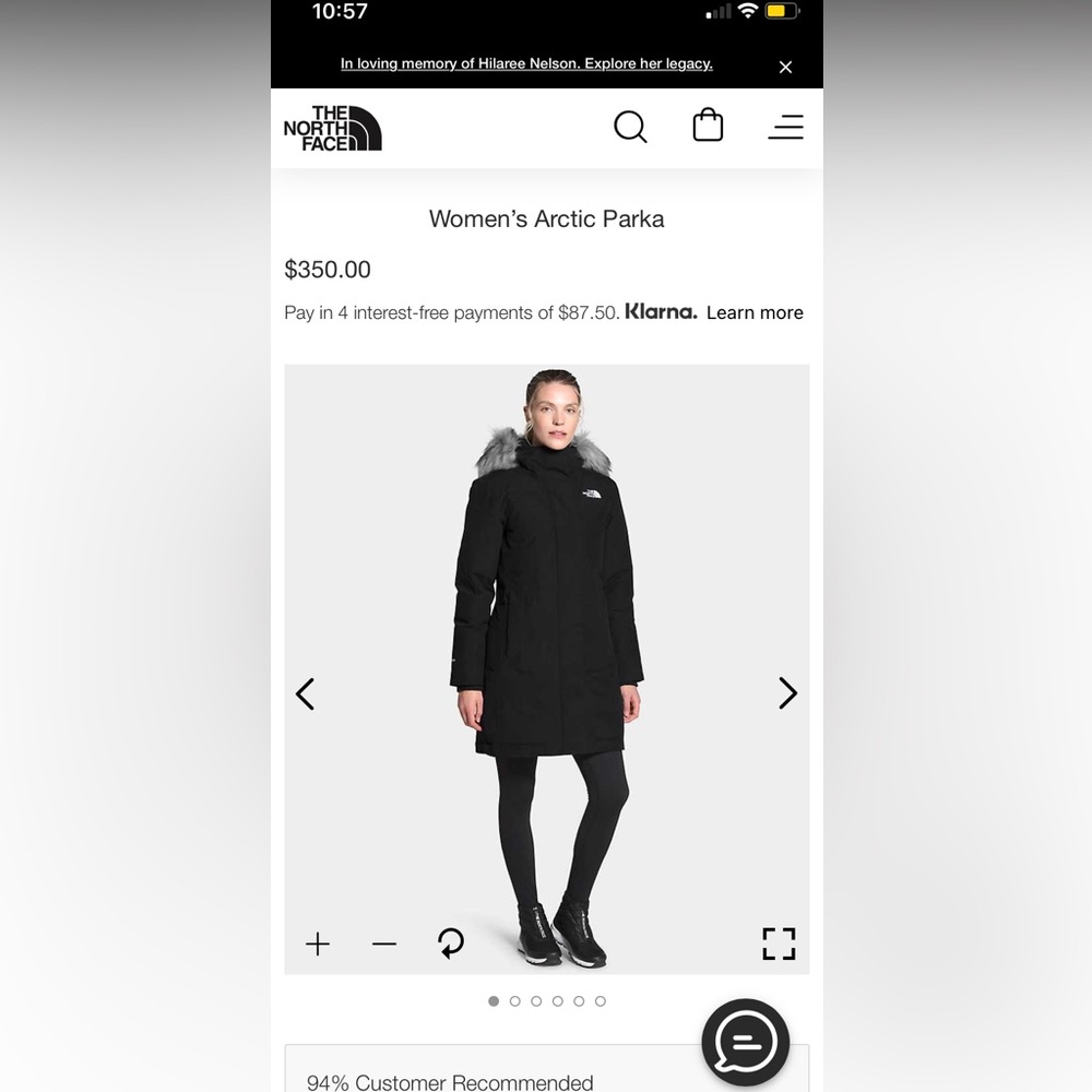 The North face Women’s Arctic Parka black large